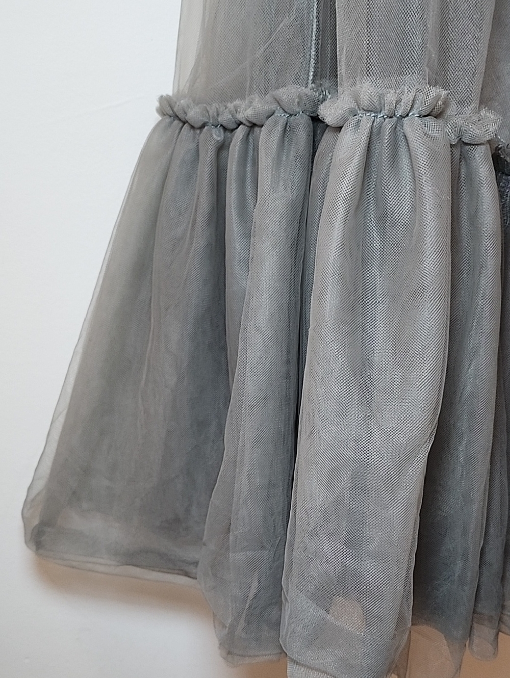 Anthropologie Pilcro Tulle Skirt ruffled hem waist tie  Size Small - Picture 14 of 16
